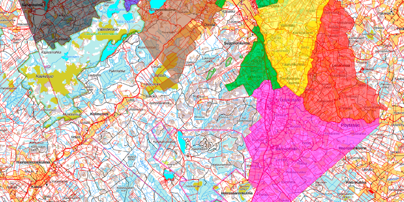 Peuran metsästys alueet
